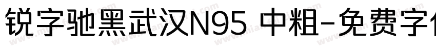 锐字驰黑武汉N95 中粗字体转换